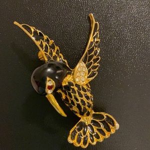Antique hummingbird brooch
